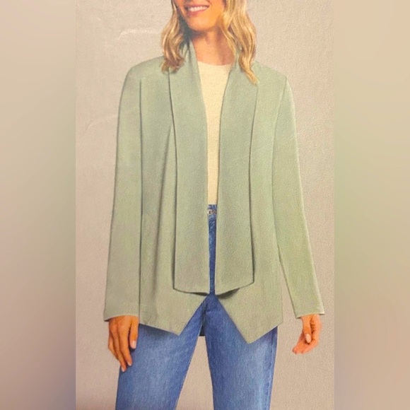 Max & Mia Sweaters - Max & Mia Drape Front Light Green Cardigan with Pockets XL NWT